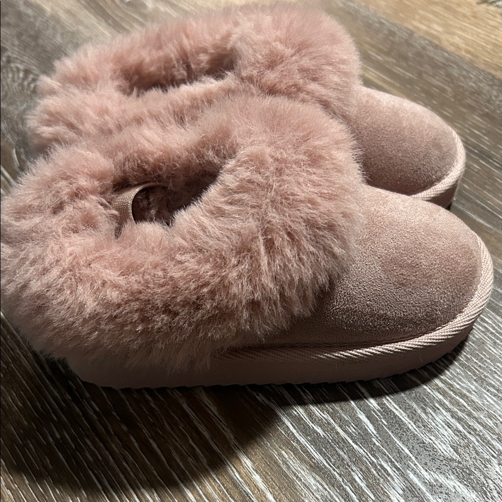 Fur Pink Slingback shoes